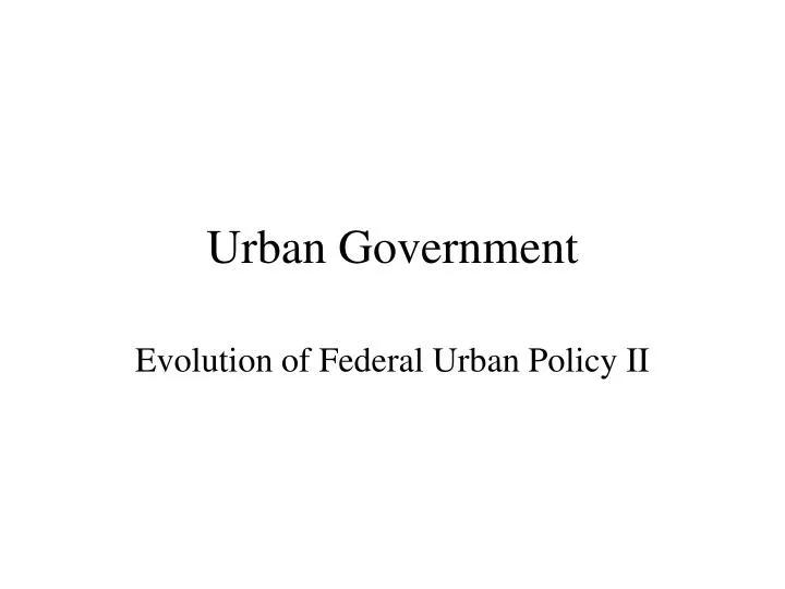 urban government