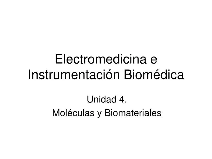 electromedicina e instrumentaci n biom dica