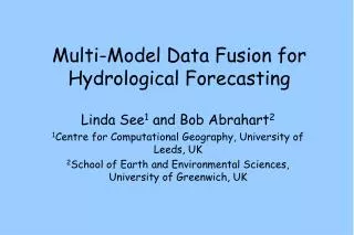 Multi-Model Data Fusion for Hydrological Forecasting
