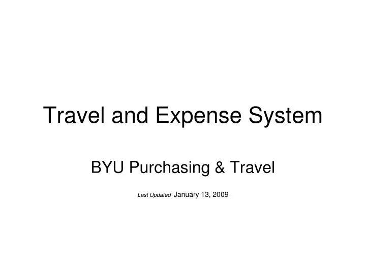 travel and expense system