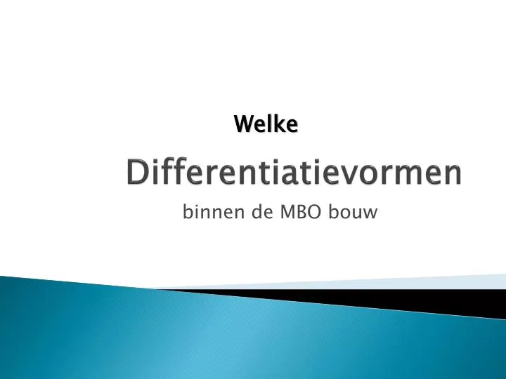 differentiatievormen