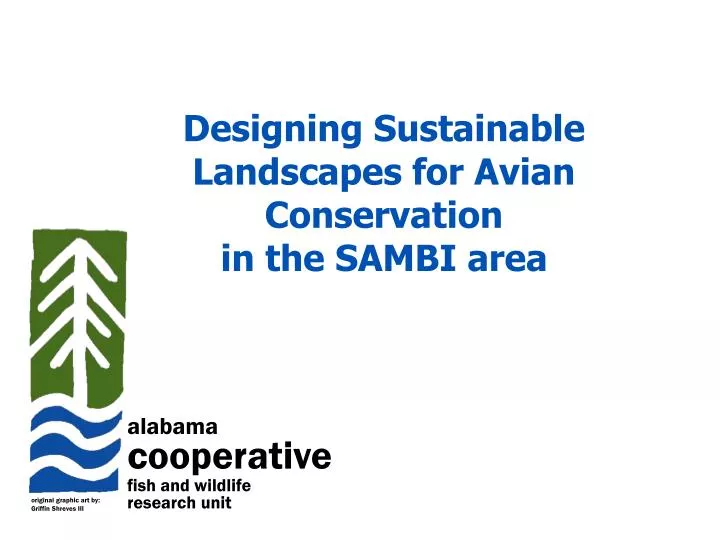 designing sustainable landscapes for avian conservation in the sambi area