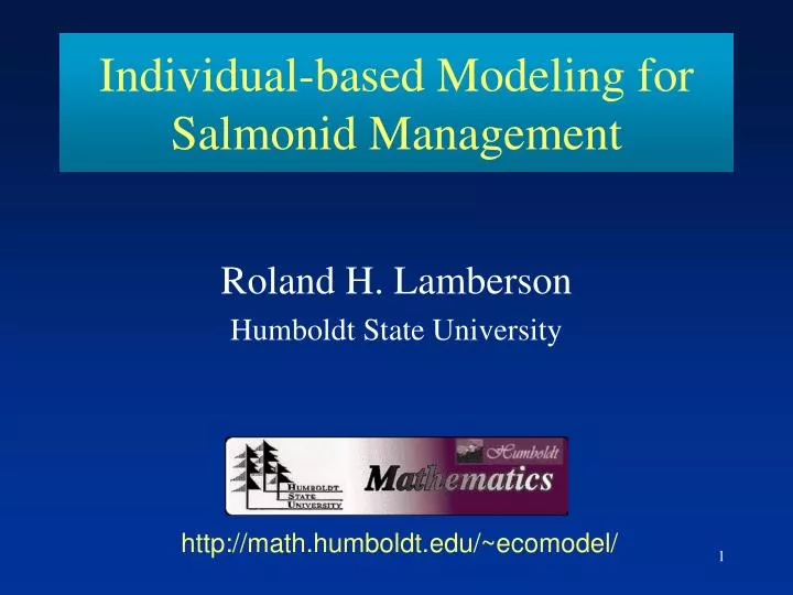 individual based modeling for salmonid management