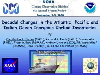 Decadal Changes in the Atlantic, Pacific and Indian Ocean Inorganic Carbon Inventories by