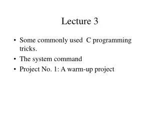 Lecture 3