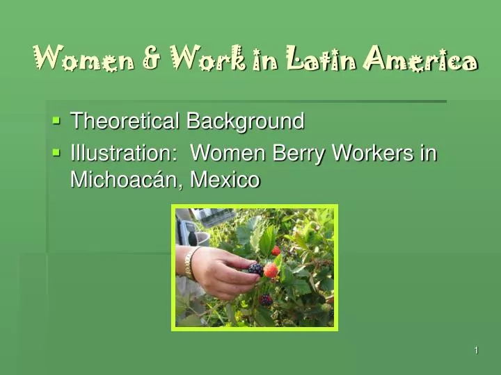 women work in latin america
