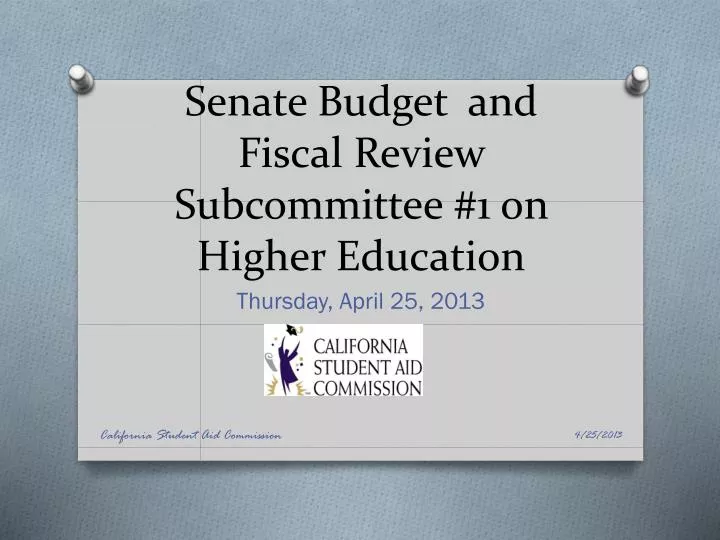 senate budget and fiscal review subcommittee 1 on higher education