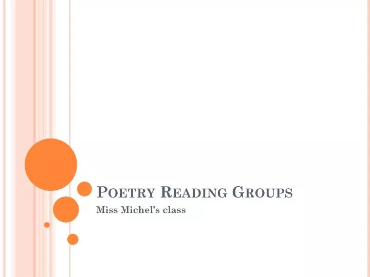 poetry reading groups