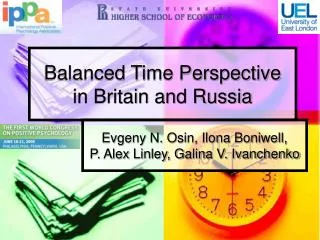 Balanced Time Perspective in Britain and Russia