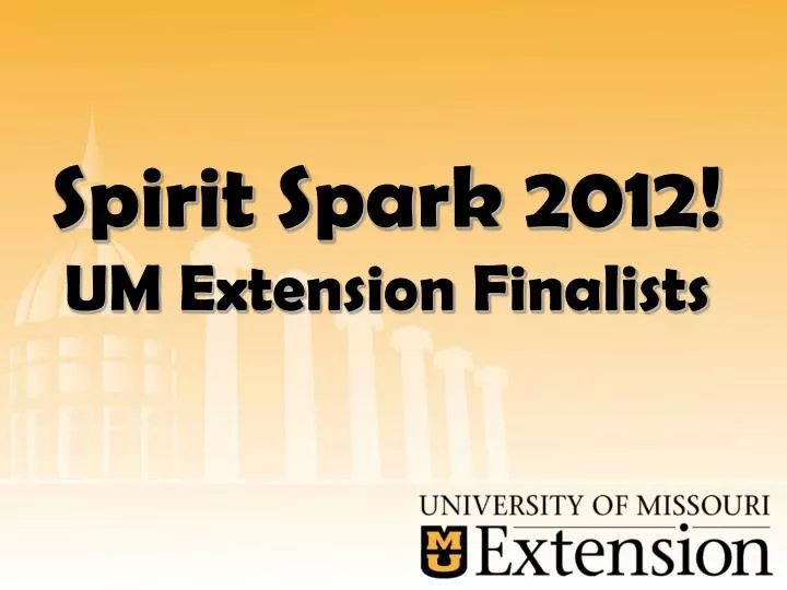 spirit spark 2012 um extension finalists