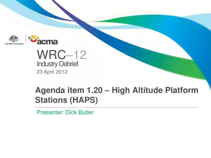 agenda item 1 20 high altitude platform stations haps
