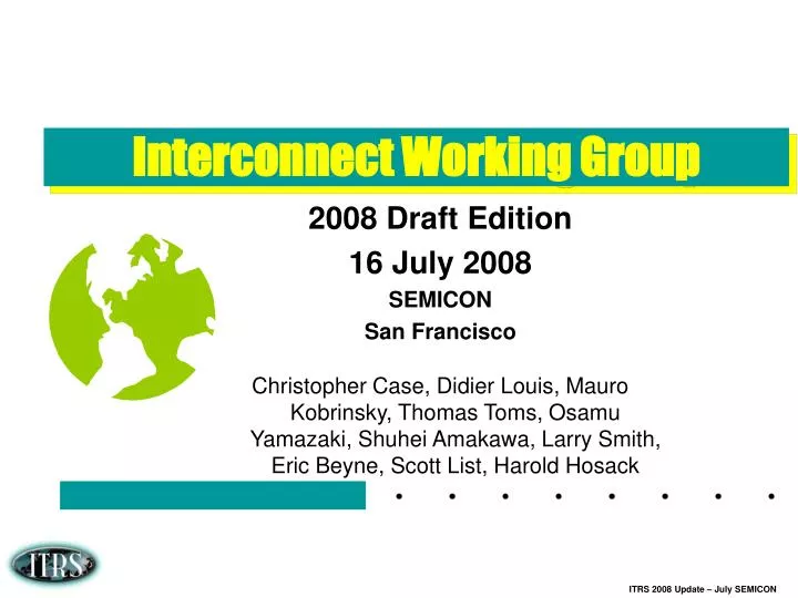 interconnect working group