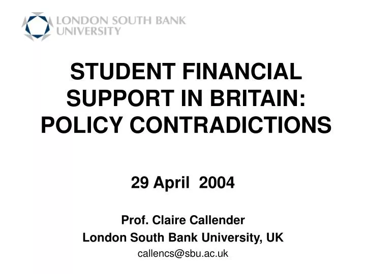 student financial support in britain policy contradictions