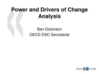 power and drivers of change analysis