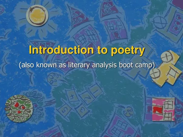 introduction to poetry