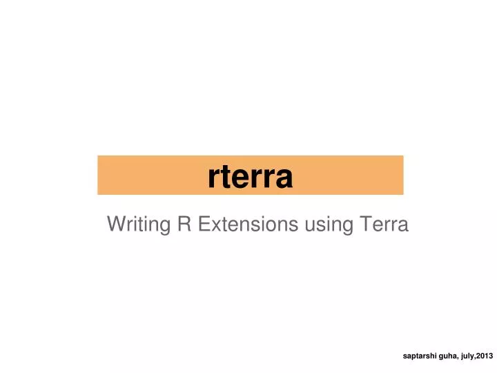 writing r extensions using terra