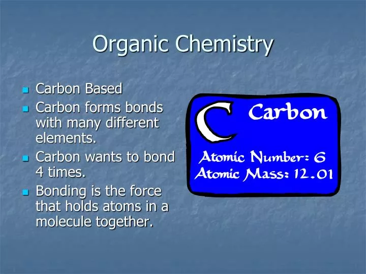 organic chemistry