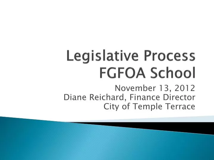legislative process fgfoa school
