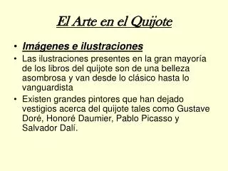 El Arte en el Quijote