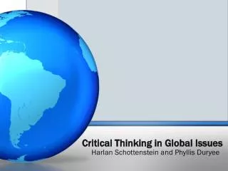 Critical Thinking in Global Issues
