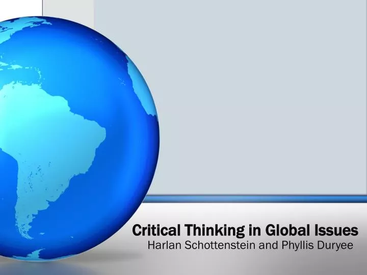 critical thinking in global issues