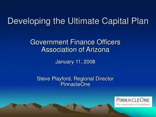 Developing the Ultimate Capital Plan