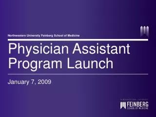 physician assistant program launch