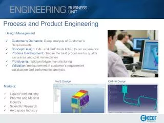 Process and Product Engineering