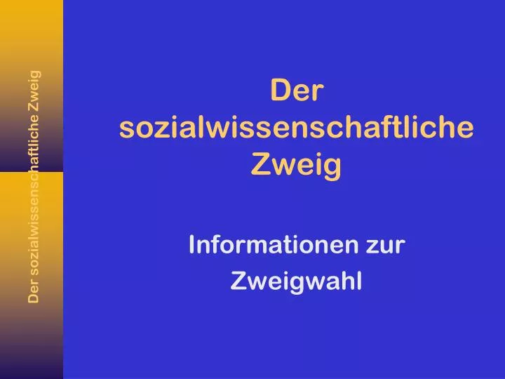 informationen zur zweigwahl