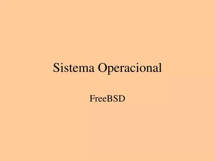 sistema operacional