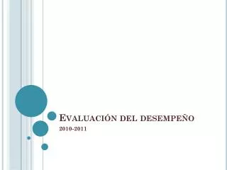 evaluaci n del desempe o