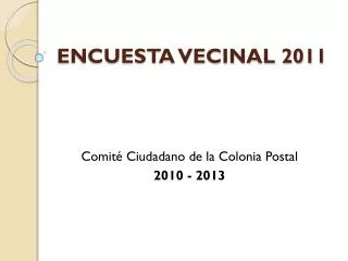 encuesta vecinal 2011