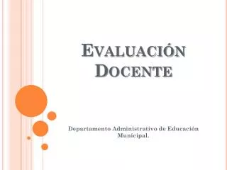 evaluaci n docente