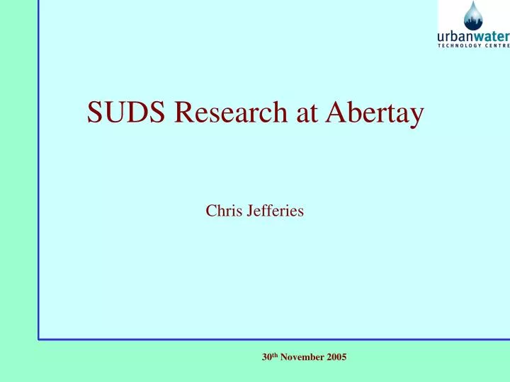 suds research at abertay