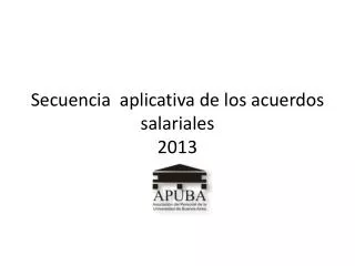 secuencia aplicativa de los acuerdos salariales 2013
