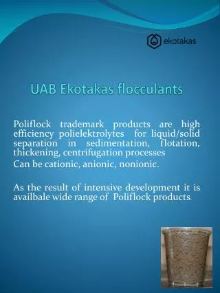 UAB Ekotakas flocculants