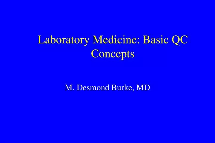 laboratory medicine basic qc concepts