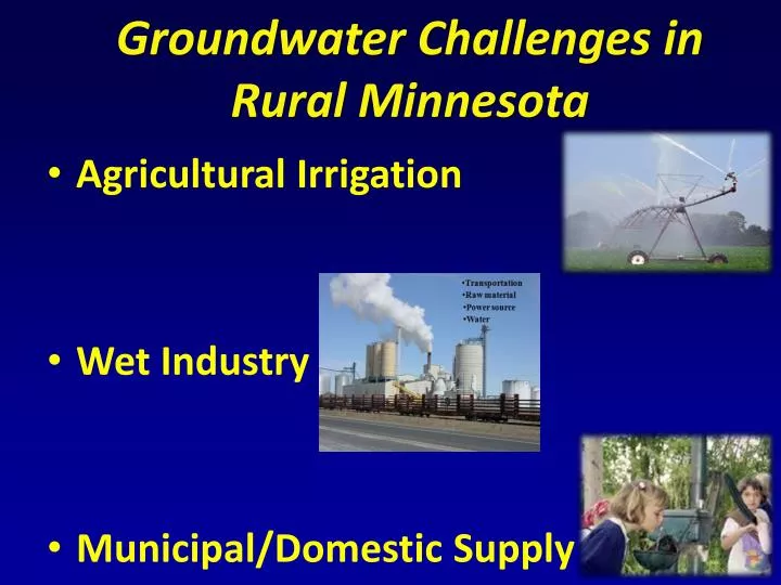 groundwater challenges in rural minnesota