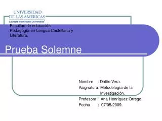 prueba solemne
