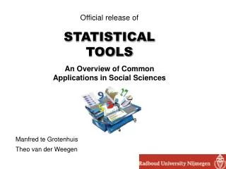 Official release of STATISTICAL TOOLS An Overview of Common Applications in Social Sciences