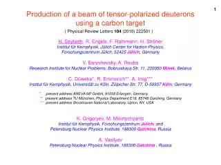 Production of a beam of tensor-polarized deuterons using a carbon target