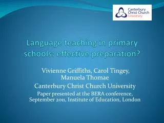 Language teaching in primary schools: effective preparation?