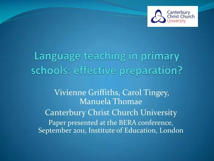 language teaching in primary schools effective preparation