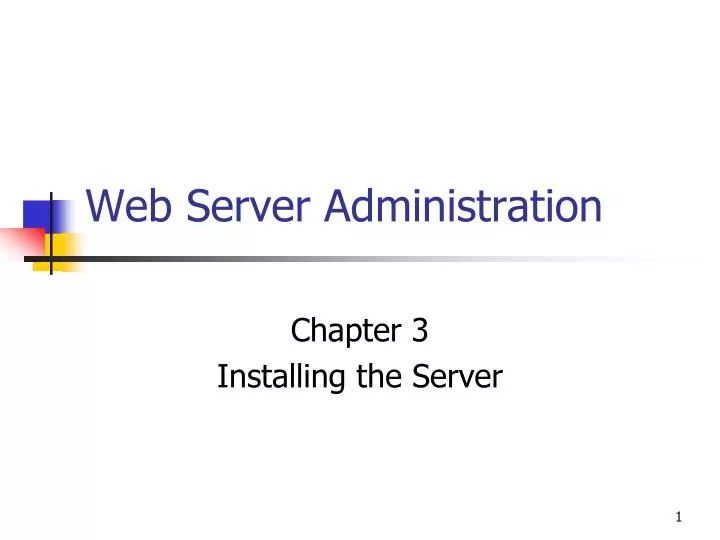 web server administration