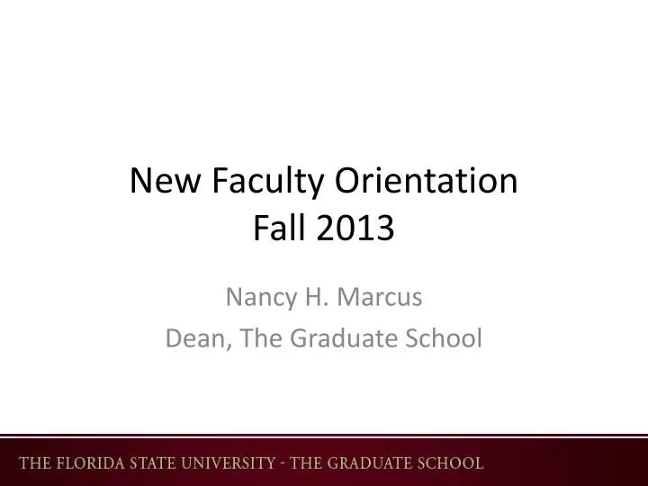 new f aculty orientation fall 2013