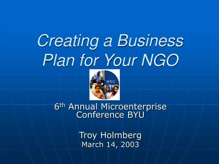 business plan for ngo ppt