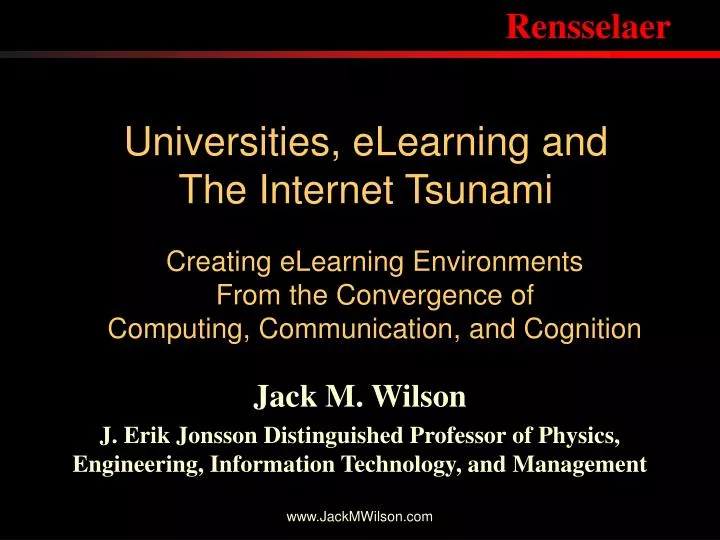 universities elearning and the internet tsunami