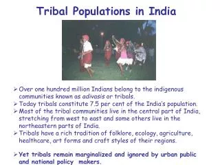 Tribal Populations in India