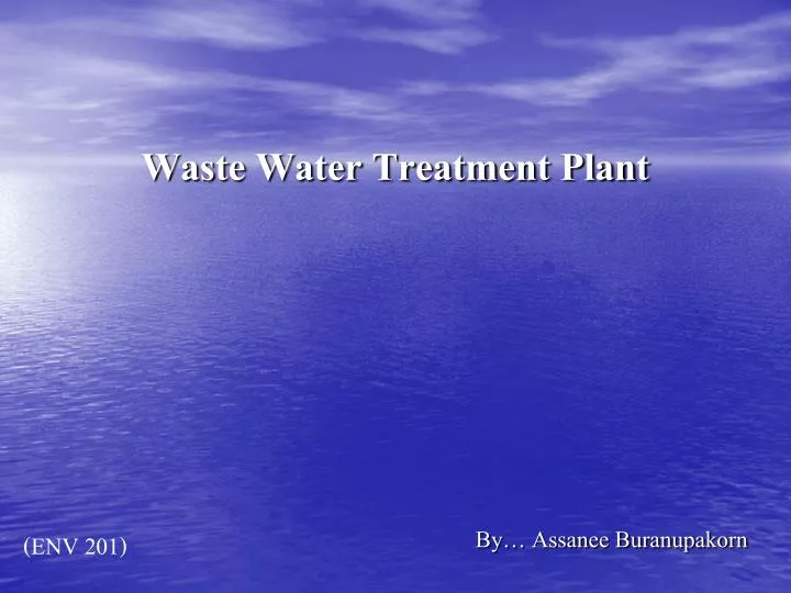 waste water treatment plant