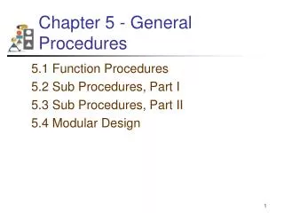 chapter 5 general procedures